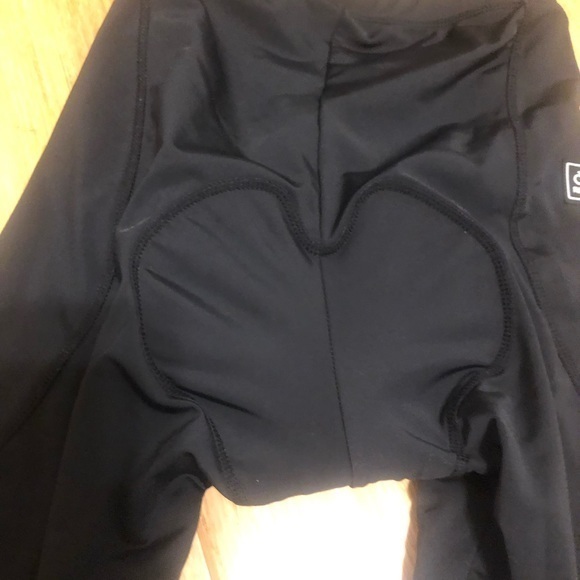 Women’s Santic padded 3/4 cycling‎ pants Small Black and purple bicycle riding - Picture 8 of 13
